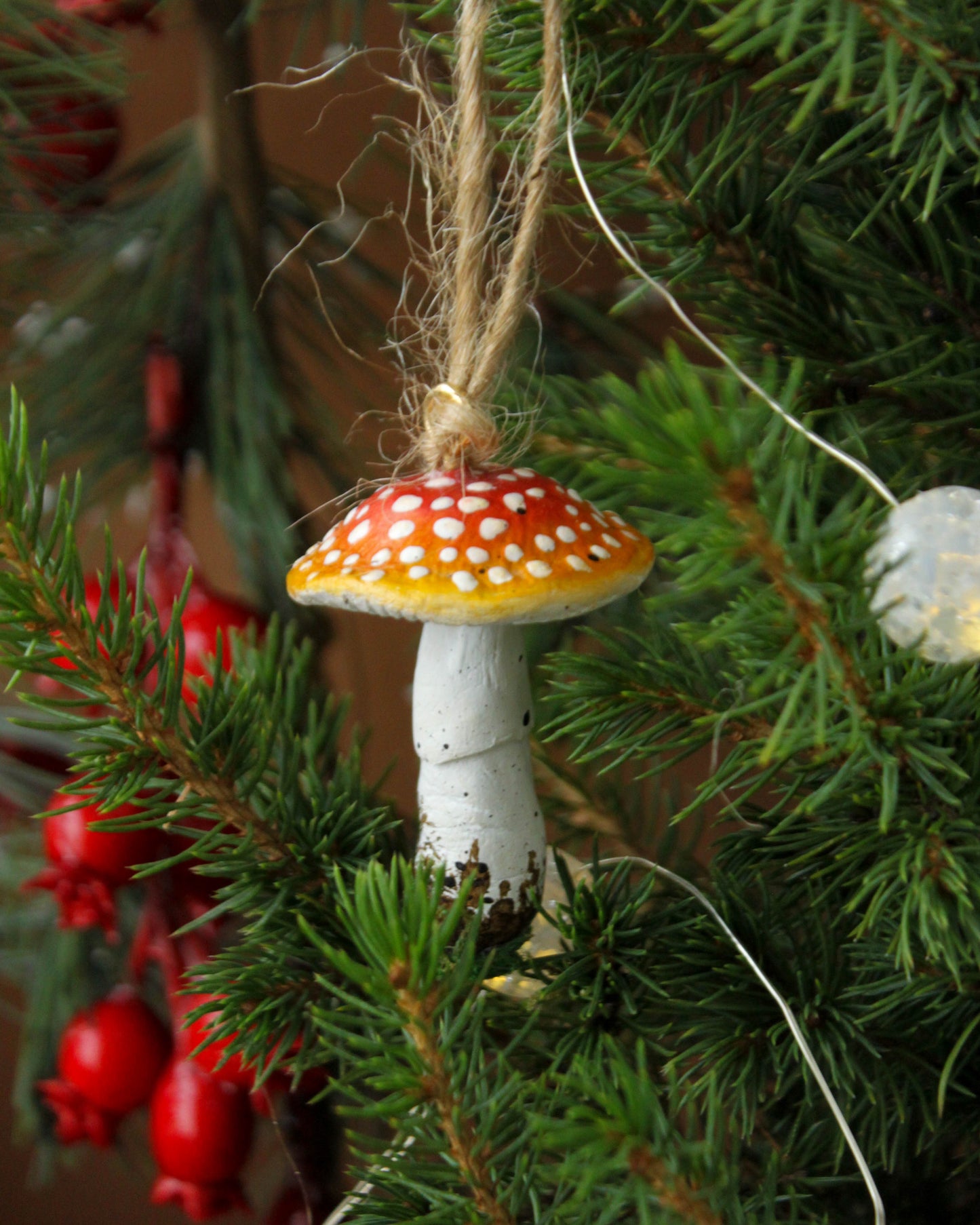 Amanita Muscaria Red Mushroom Christmas Ornaments