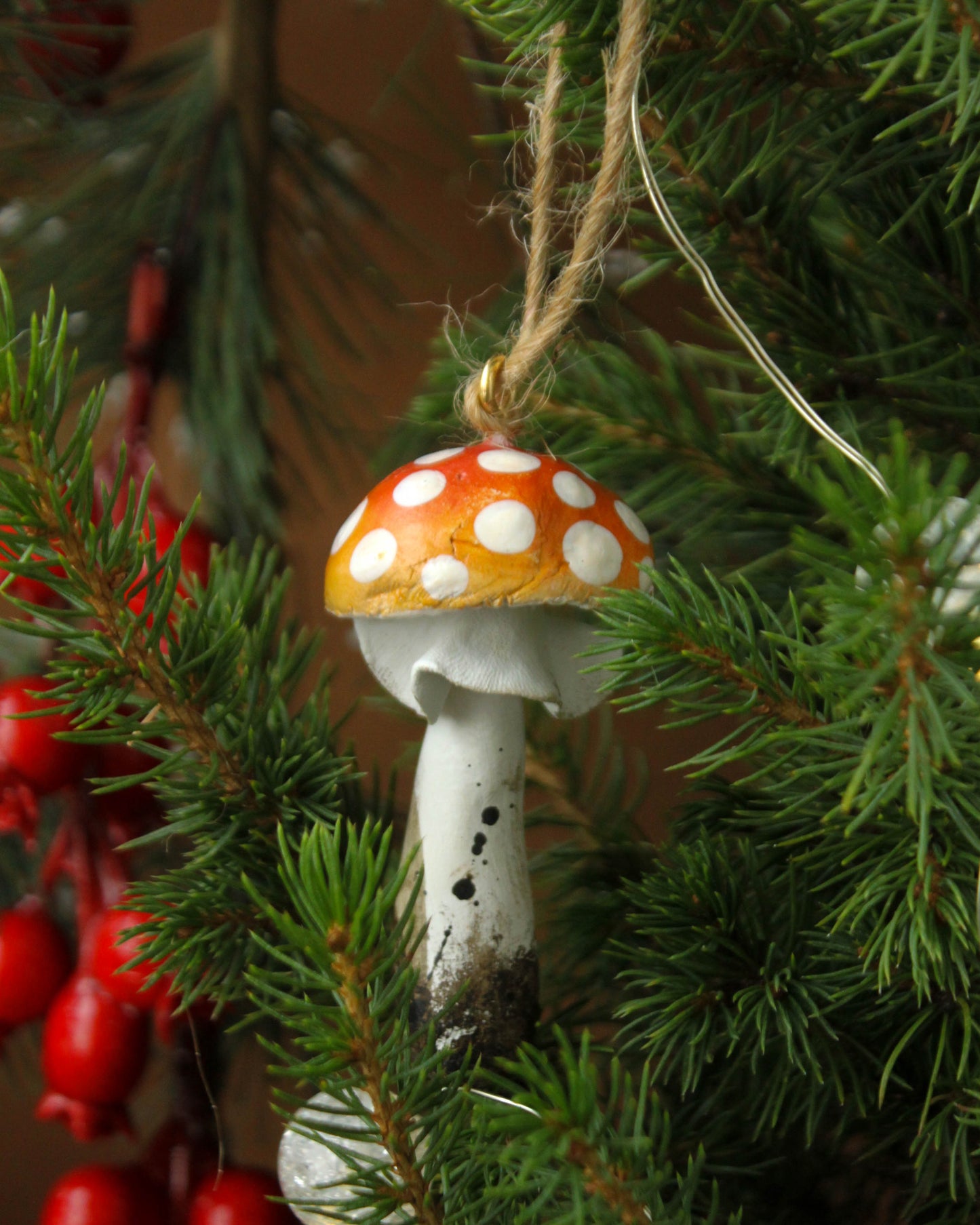 Amanita Muscaria Red Mushroom Christmas Ornaments