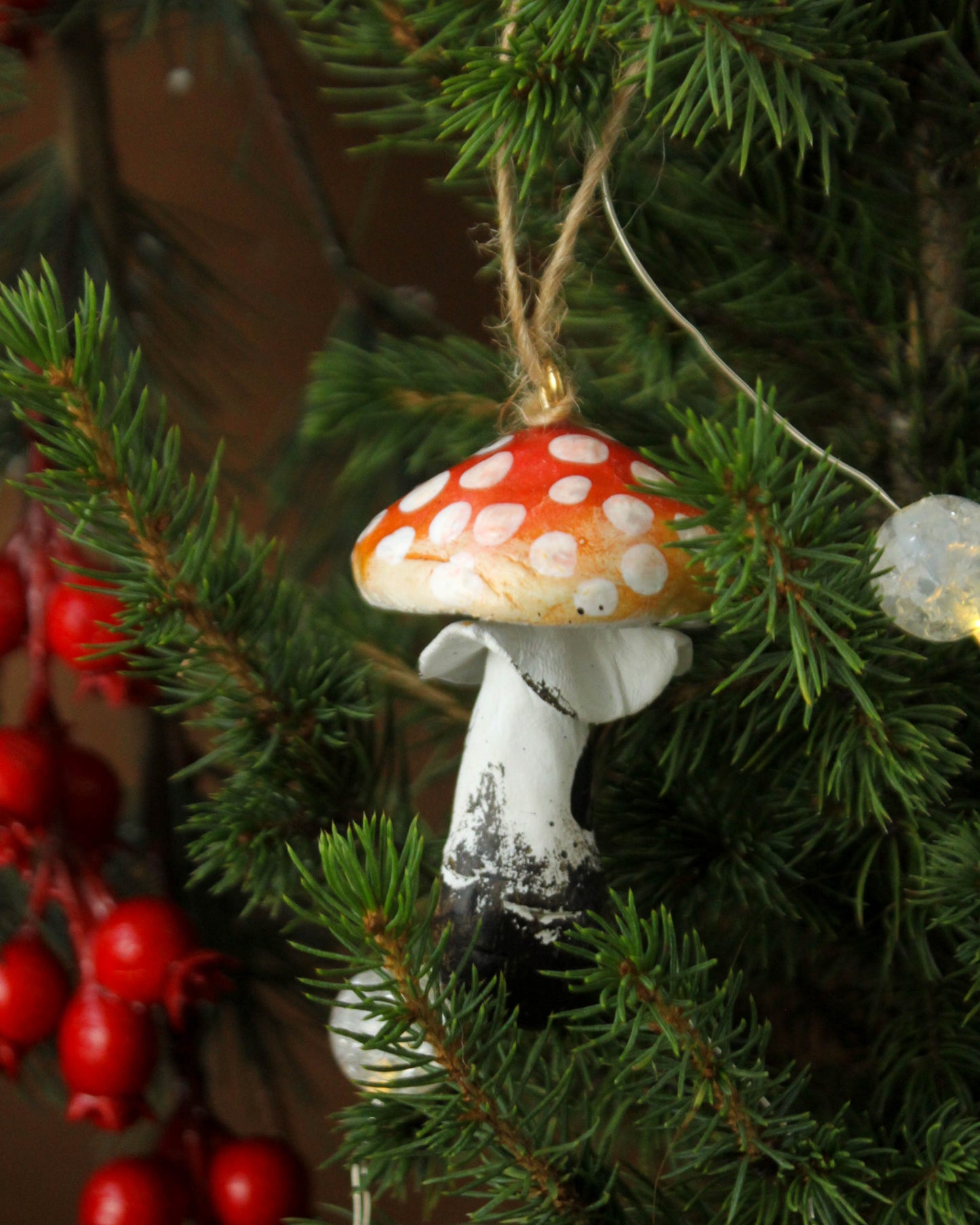 Amanita Muscaria Red Mushroom Christmas Ornaments
