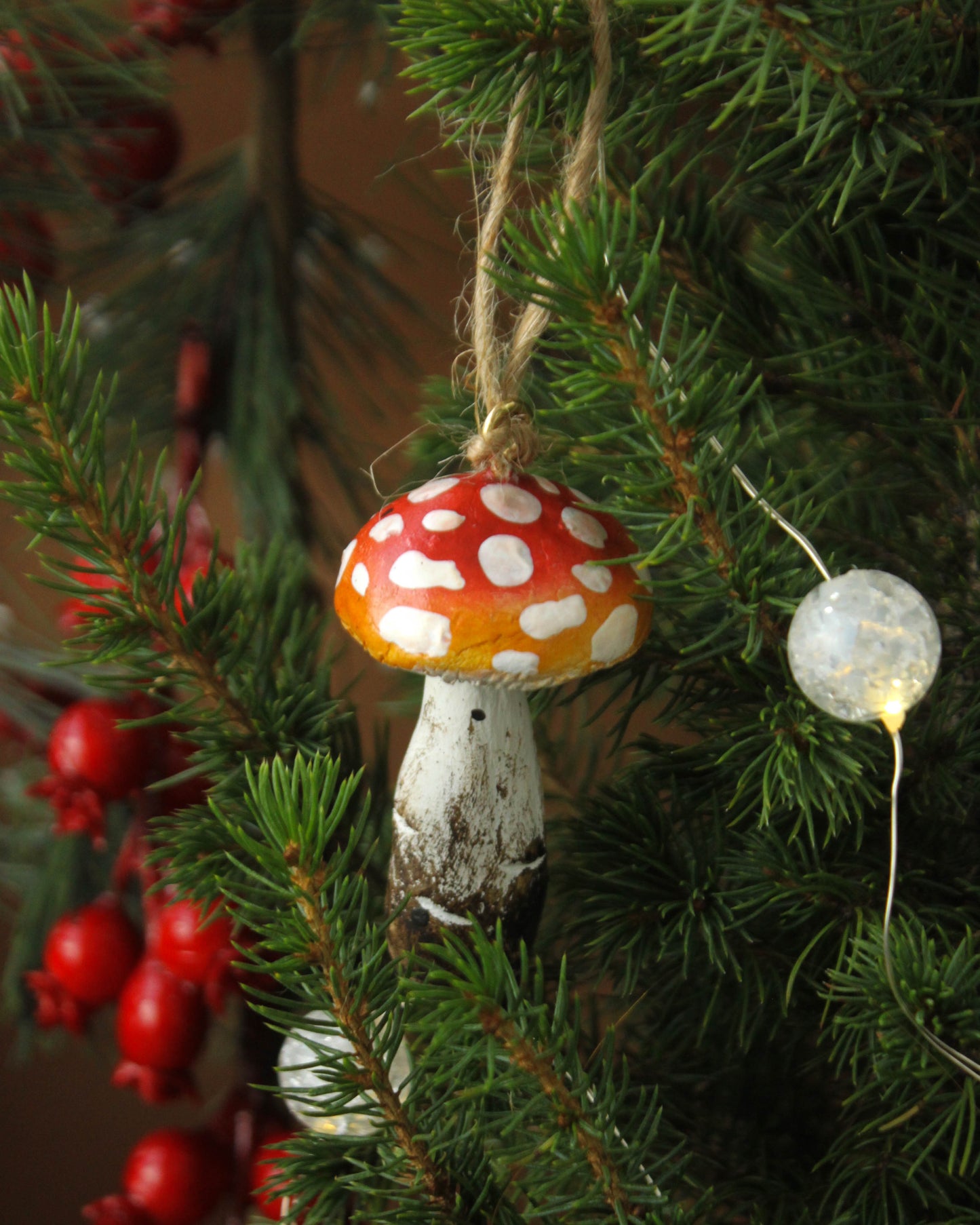 Amanita Muscaria Red Mushroom Christmas Ornaments