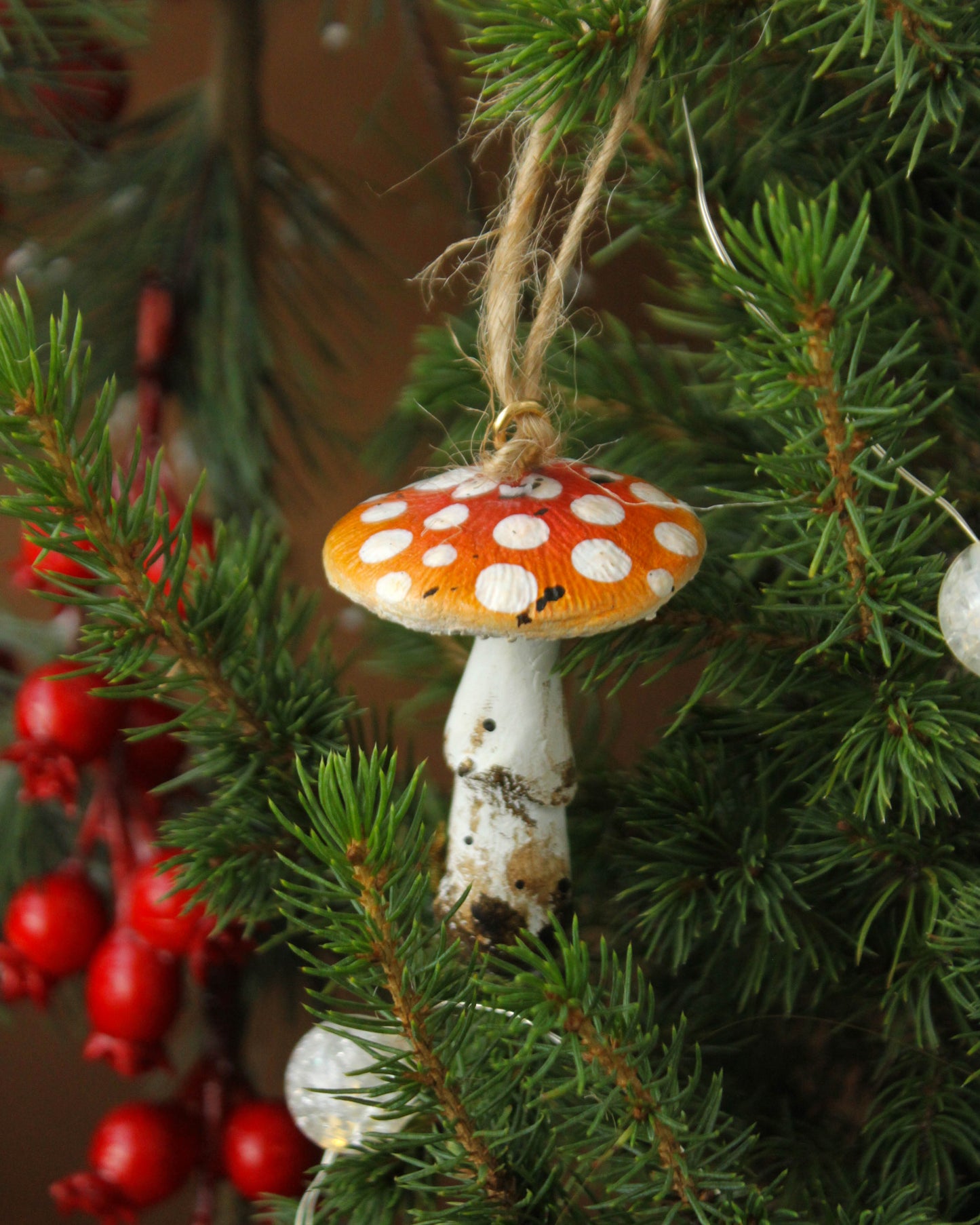 Amanita Muscaria Red Mushroom Christmas Ornaments