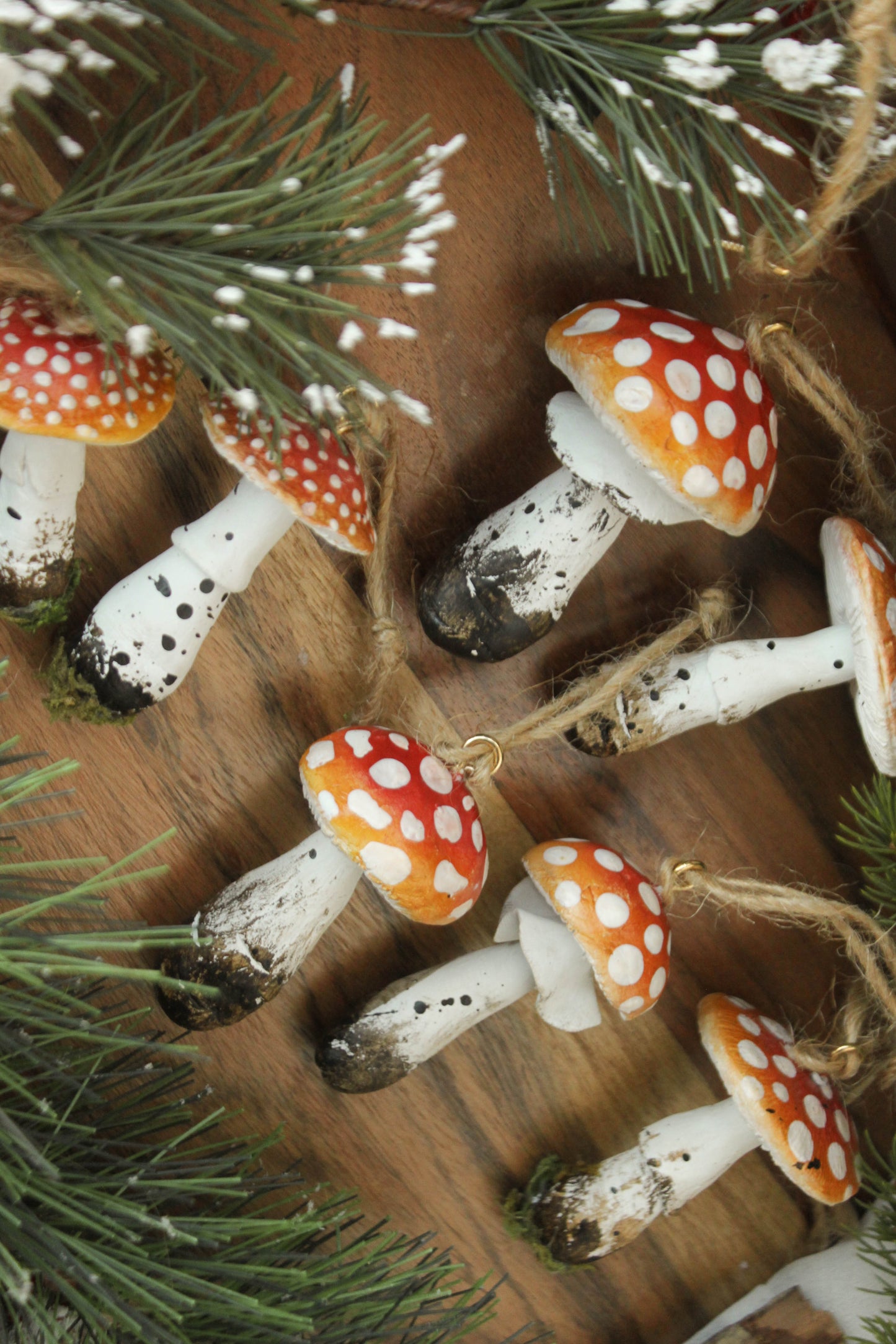 Amanita Muscaria Red Mushroom Christmas Ornaments