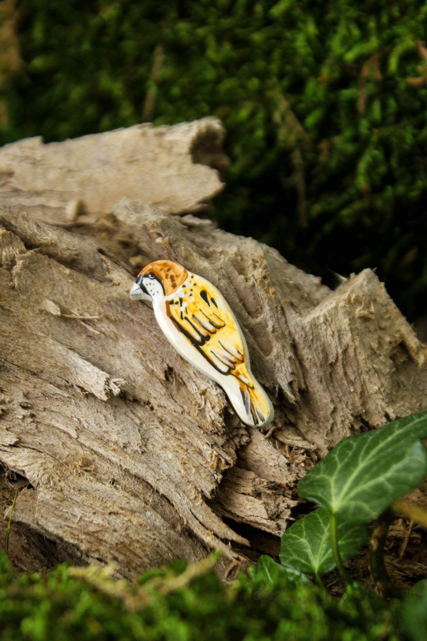 Sparrow Clay Pin