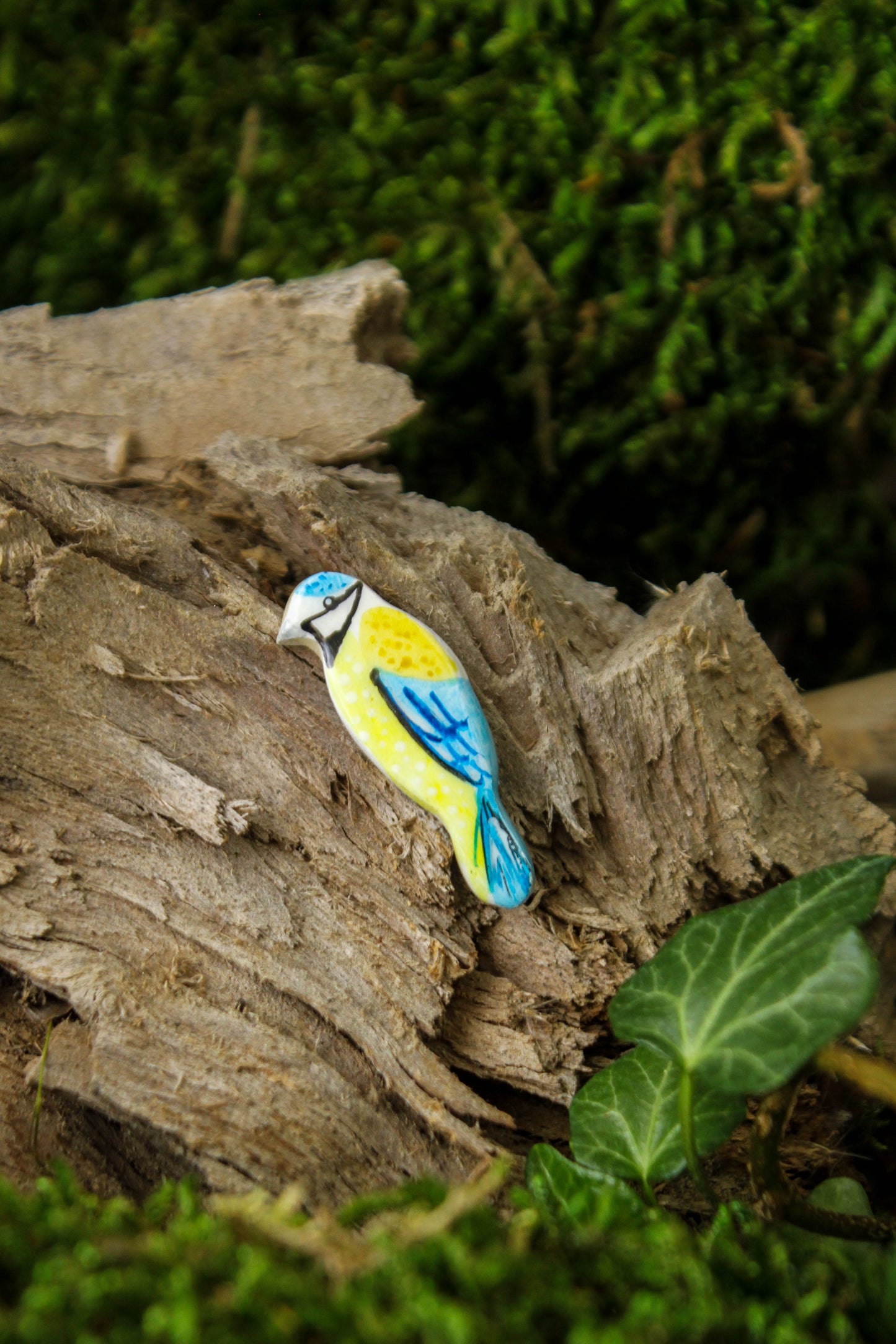 Eurasian Blue Tit Clay Pin