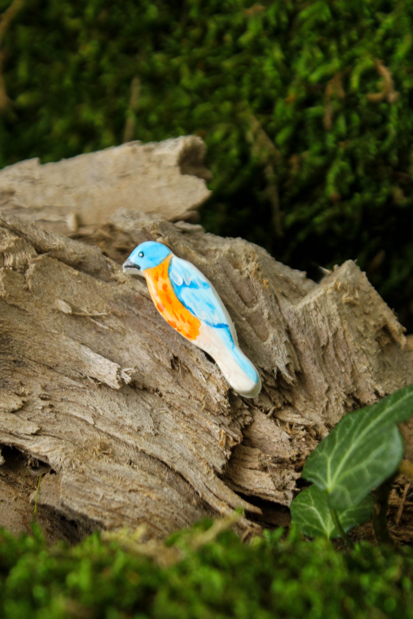 Eastern Bluebird Clay Pin