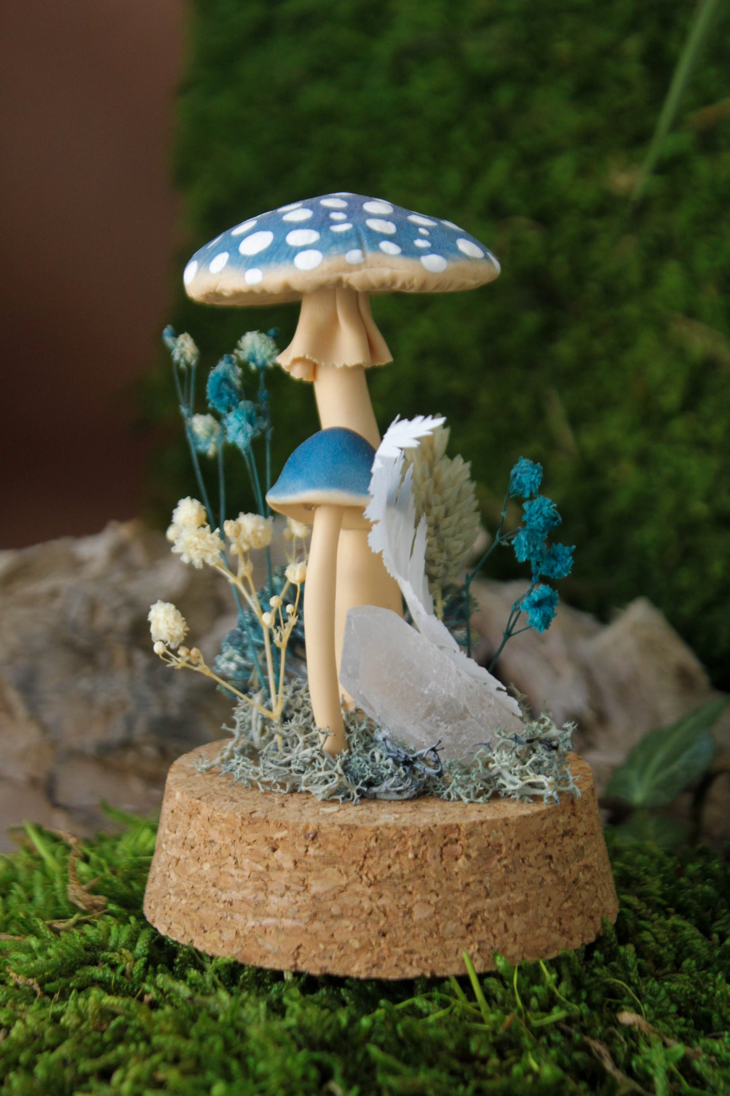 Blue Mushroom Terrarium