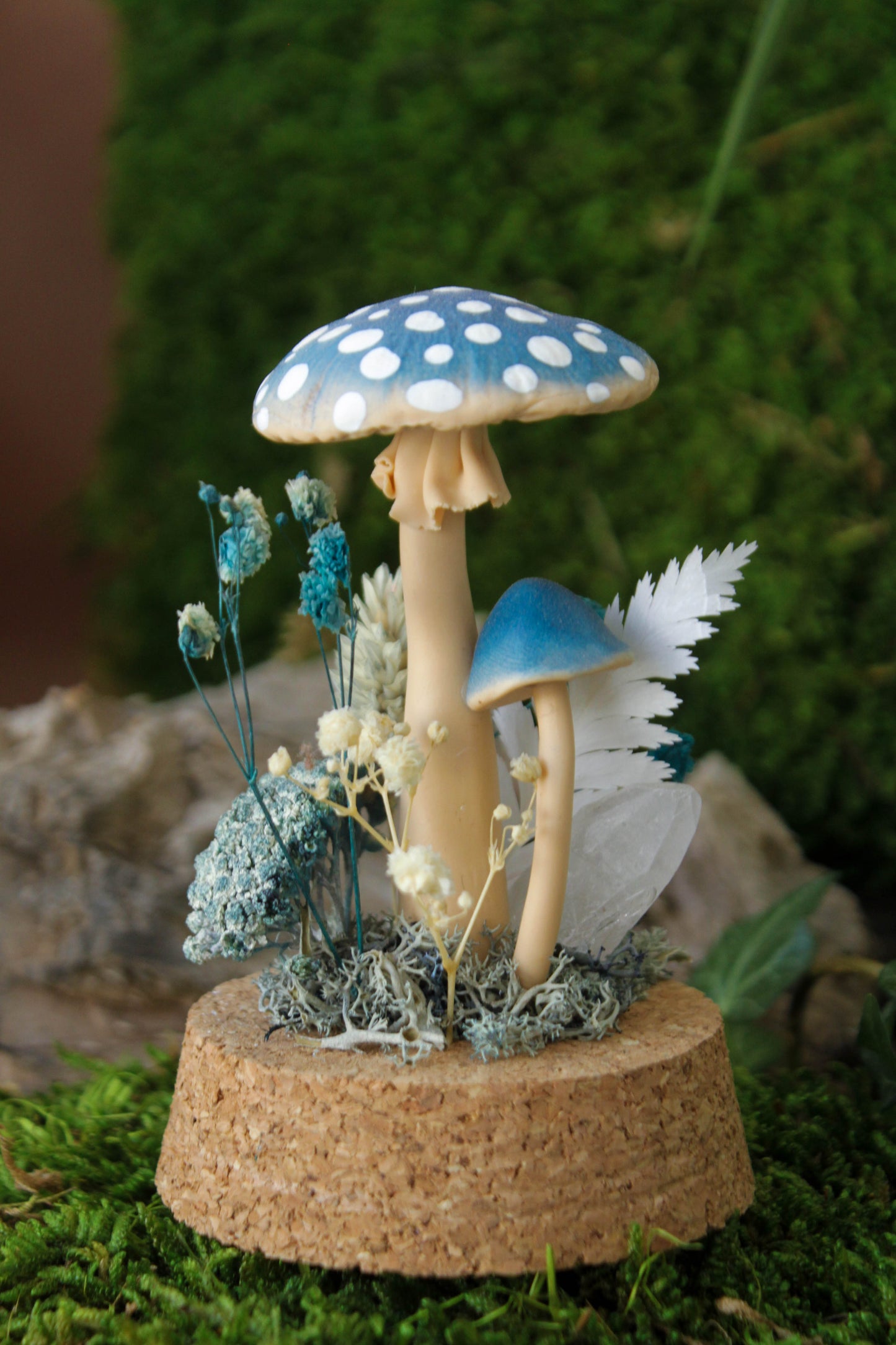 Blue Mushroom Terrarium