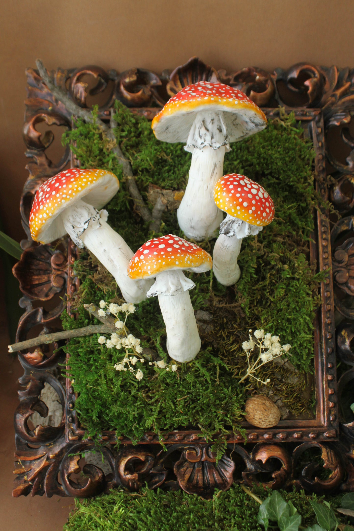 Original Sculpture: Amanita Muscaria Forest Artwork