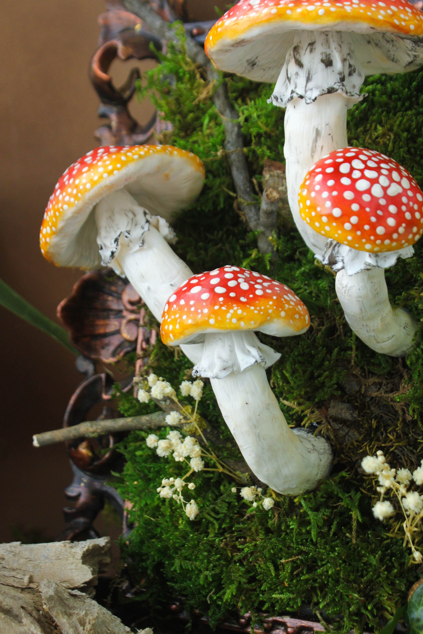 Original Sculpture: Amanita Muscaria Forest Artwork
