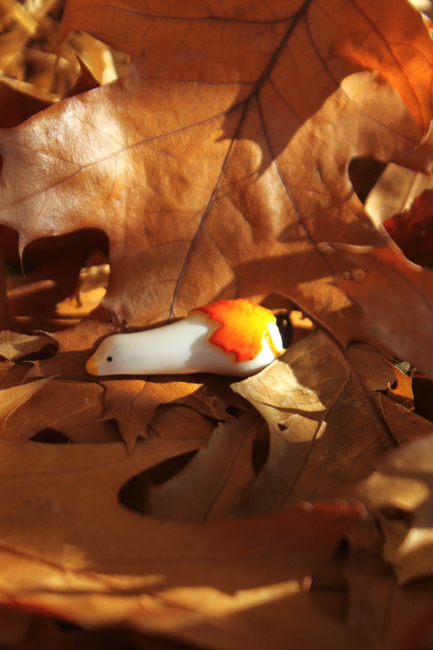 Maple Leaf Goose Figurine
