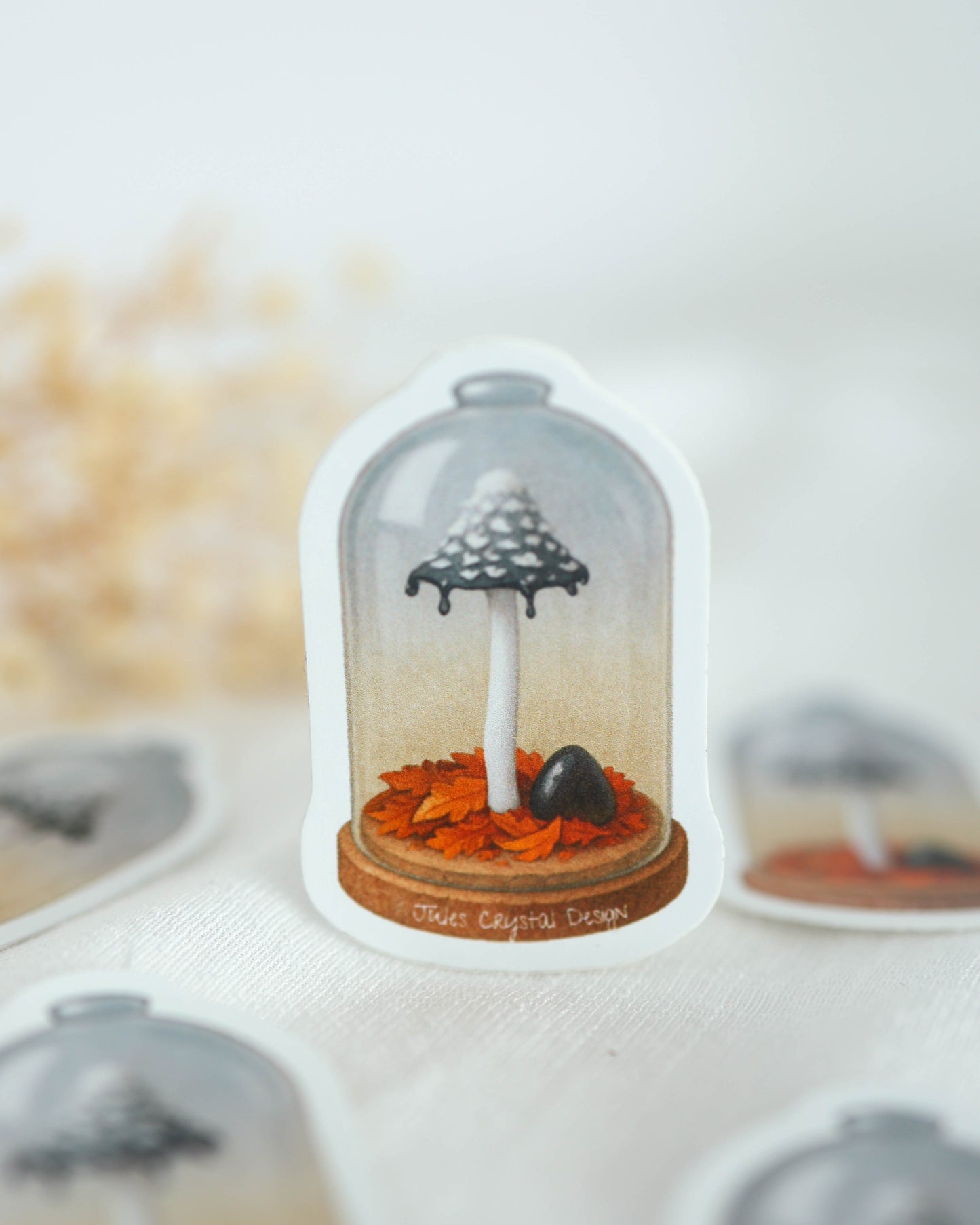 Sticker- Inkcap Mushroom Terrarium