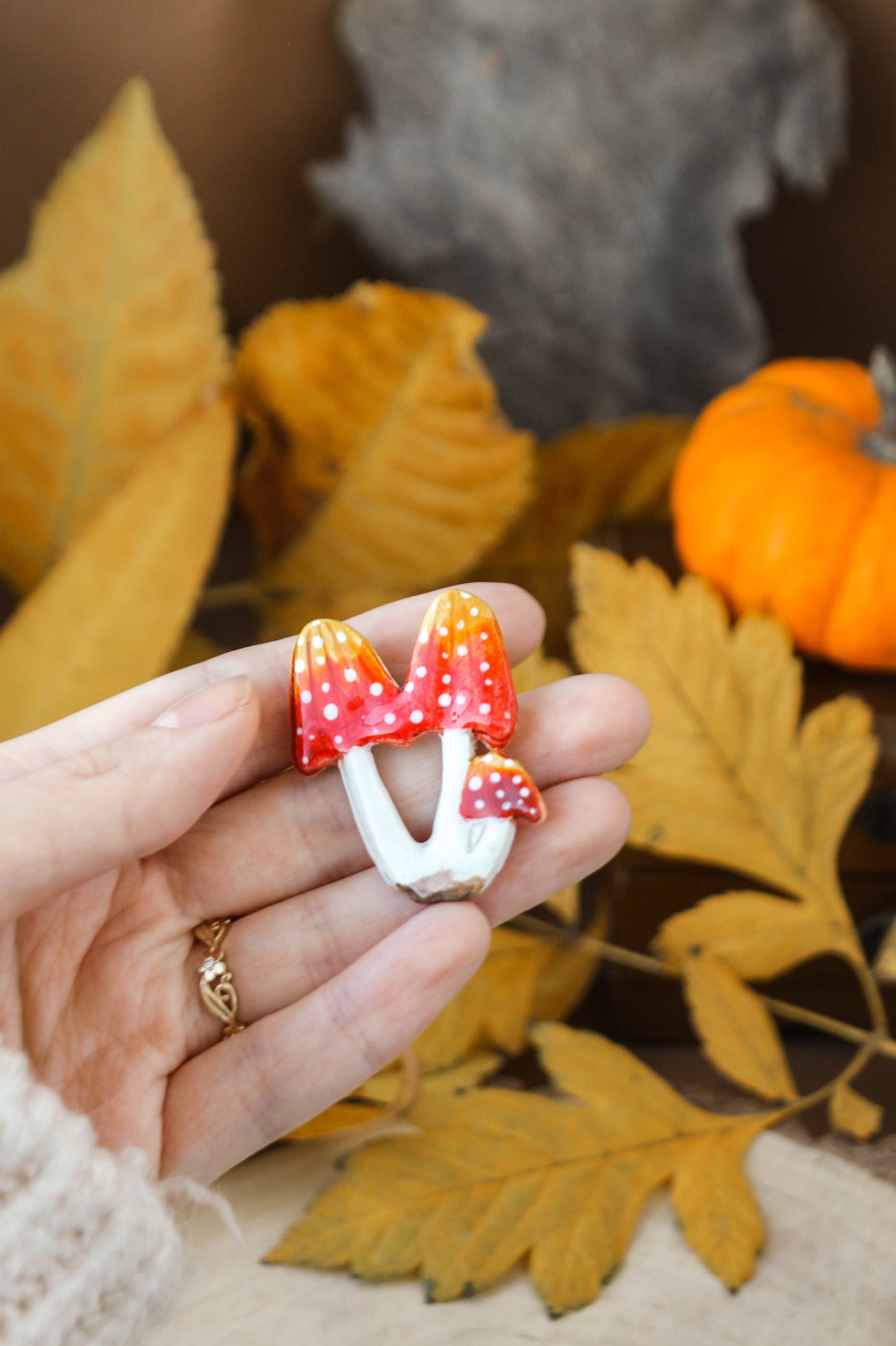 Amanita Muscaria Cluster Pin
