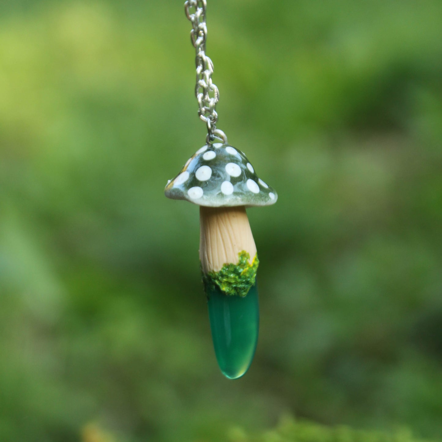 Green Mushroom with Green Agate