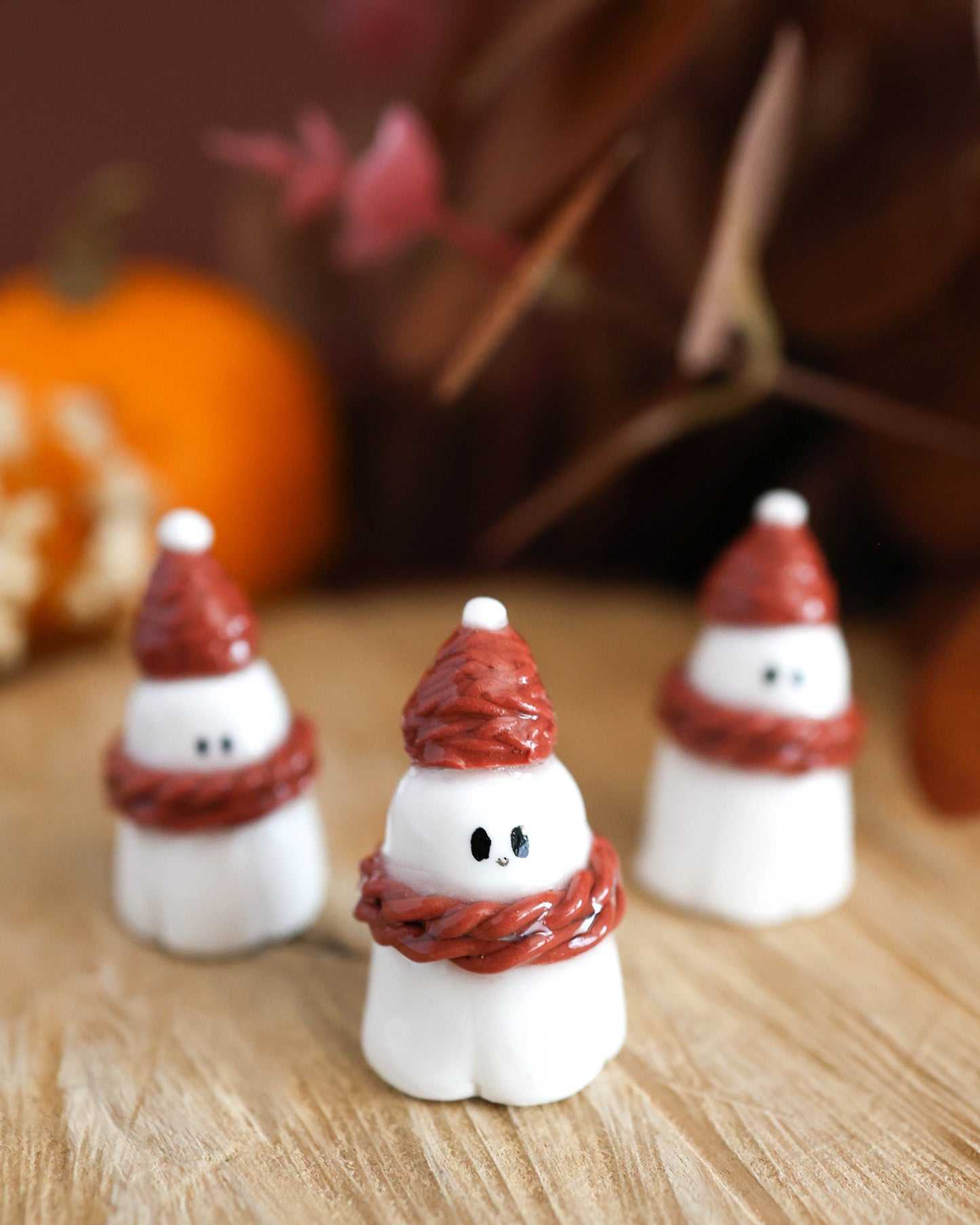 Cozy Ghosts – Handmade Autumn Ghost Figurines