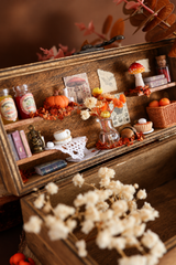 Sleeping Deer Large Autumn Fairy House – Miniature Keepsake Box