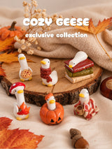 Cozy Autumn Geese – Limited Edition Collectible Figurines
