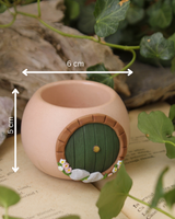Hobbit House Plant Pot with Mushrooms