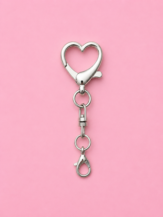 Stainless Steel Heart-Shaped Keychain Add-On