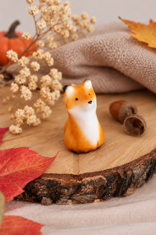 Maple the Fox – Handmade Woodland Desk Friend