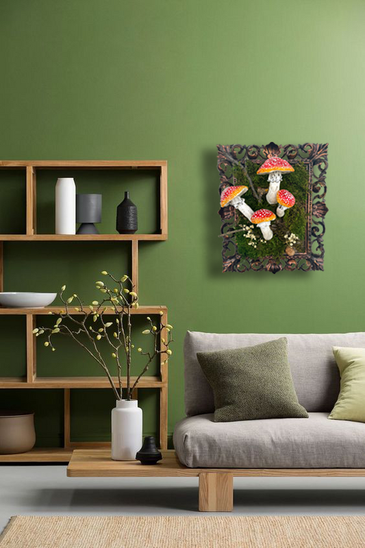 Original Sculpture: Amanita Muscaria Forest Artwork
