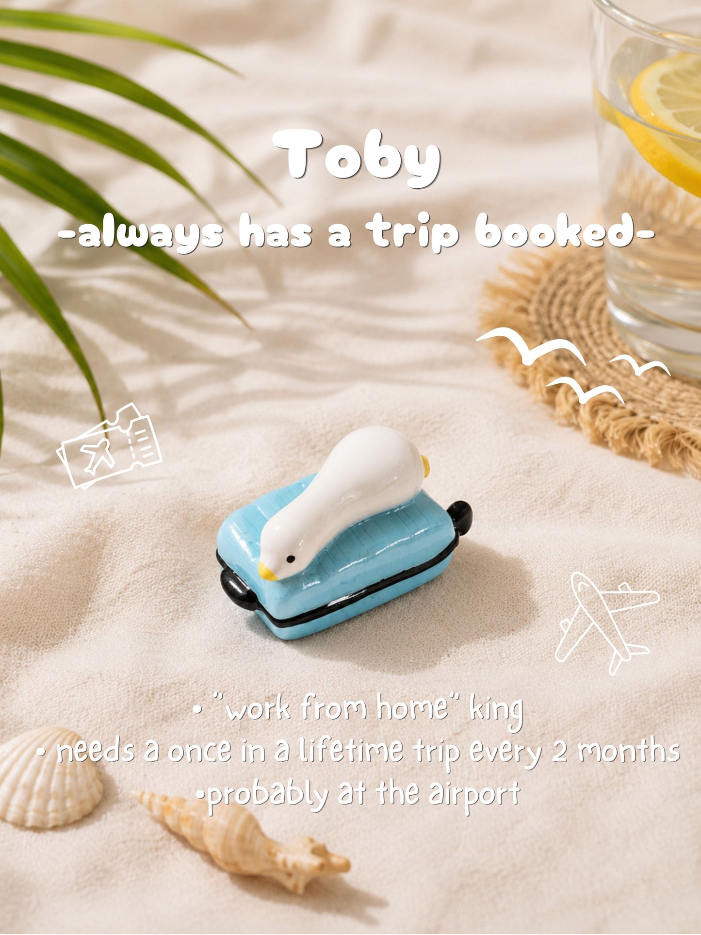 Silly Geese Figurine on Vacation 🌴