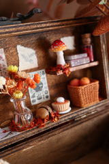 Sleeping Deer Large Autumn Fairy House – Miniature Keepsake Box