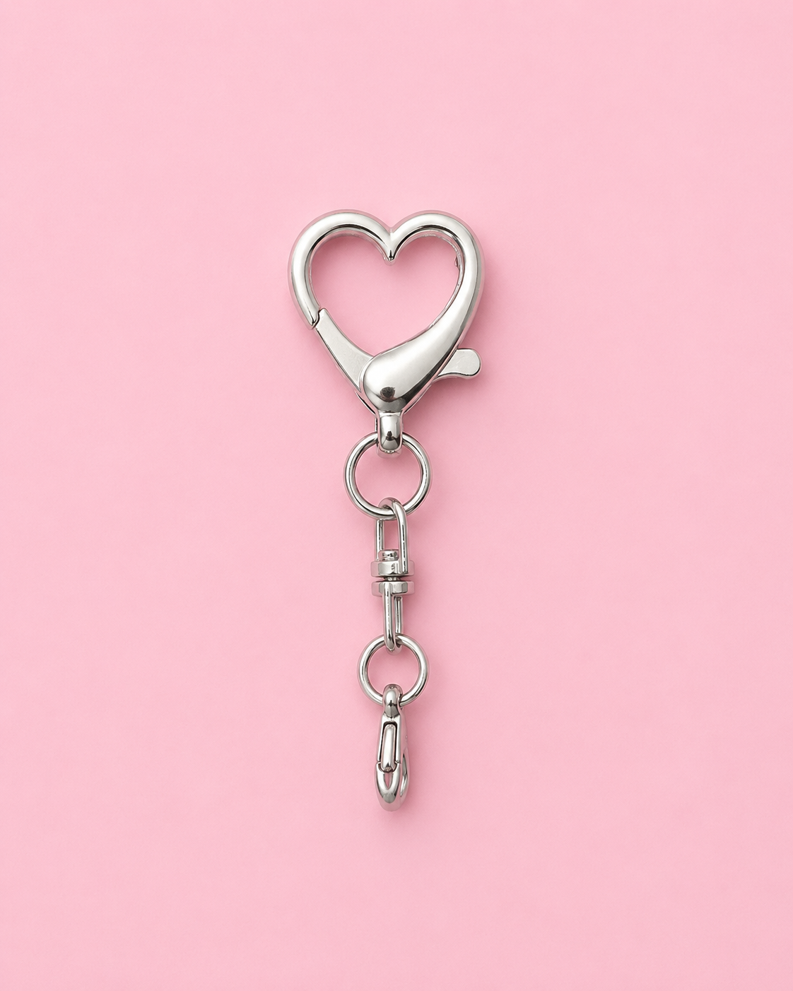 Stainless Steel Heart-Shaped Keychain Add-On