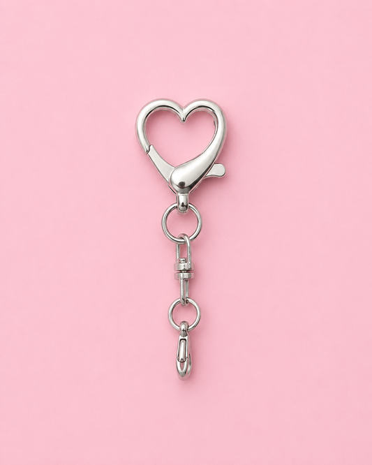 Stainless Steel Heart-Shaped Keychain Add-On