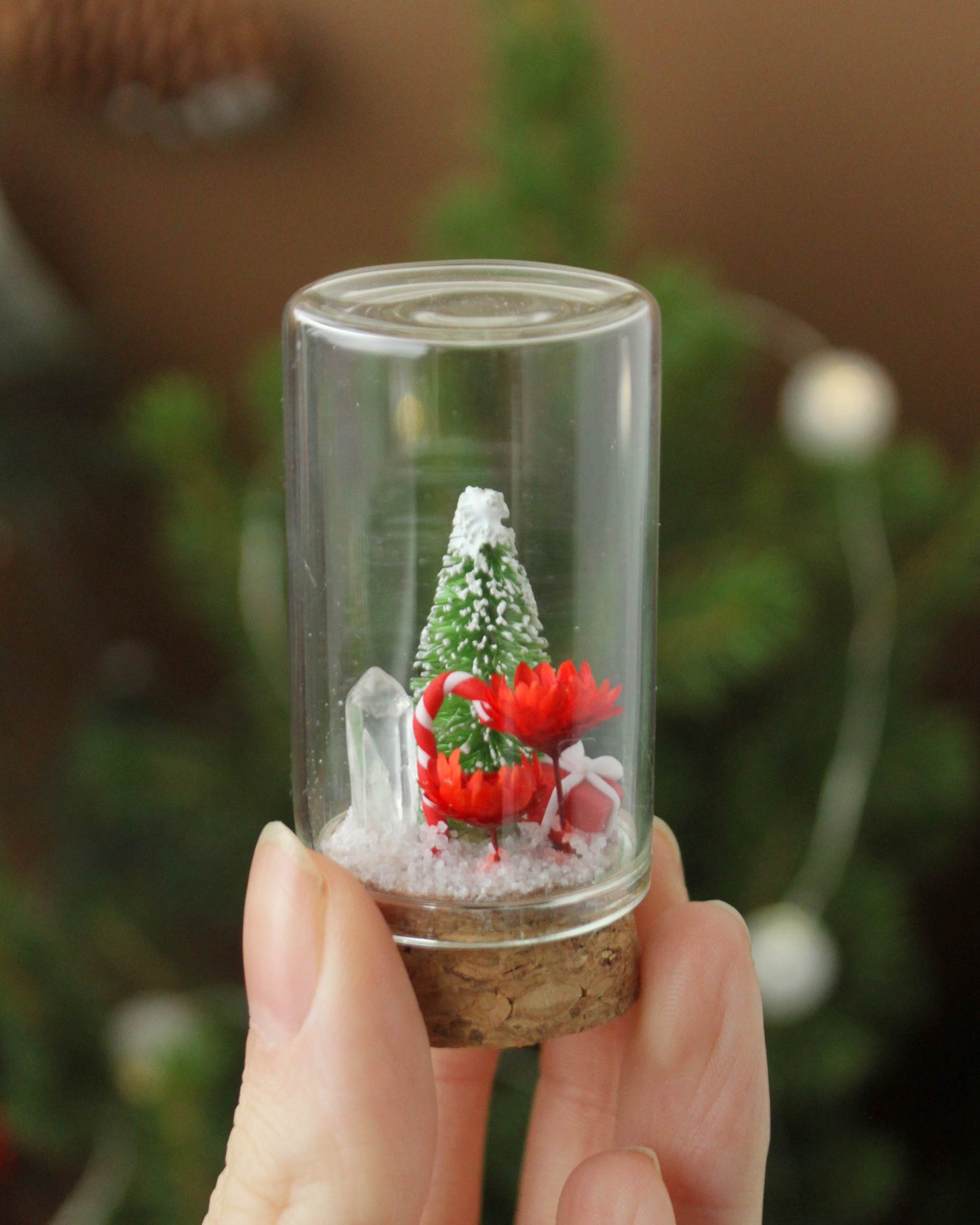 Miniature Crystal and Mushroom Terrariums