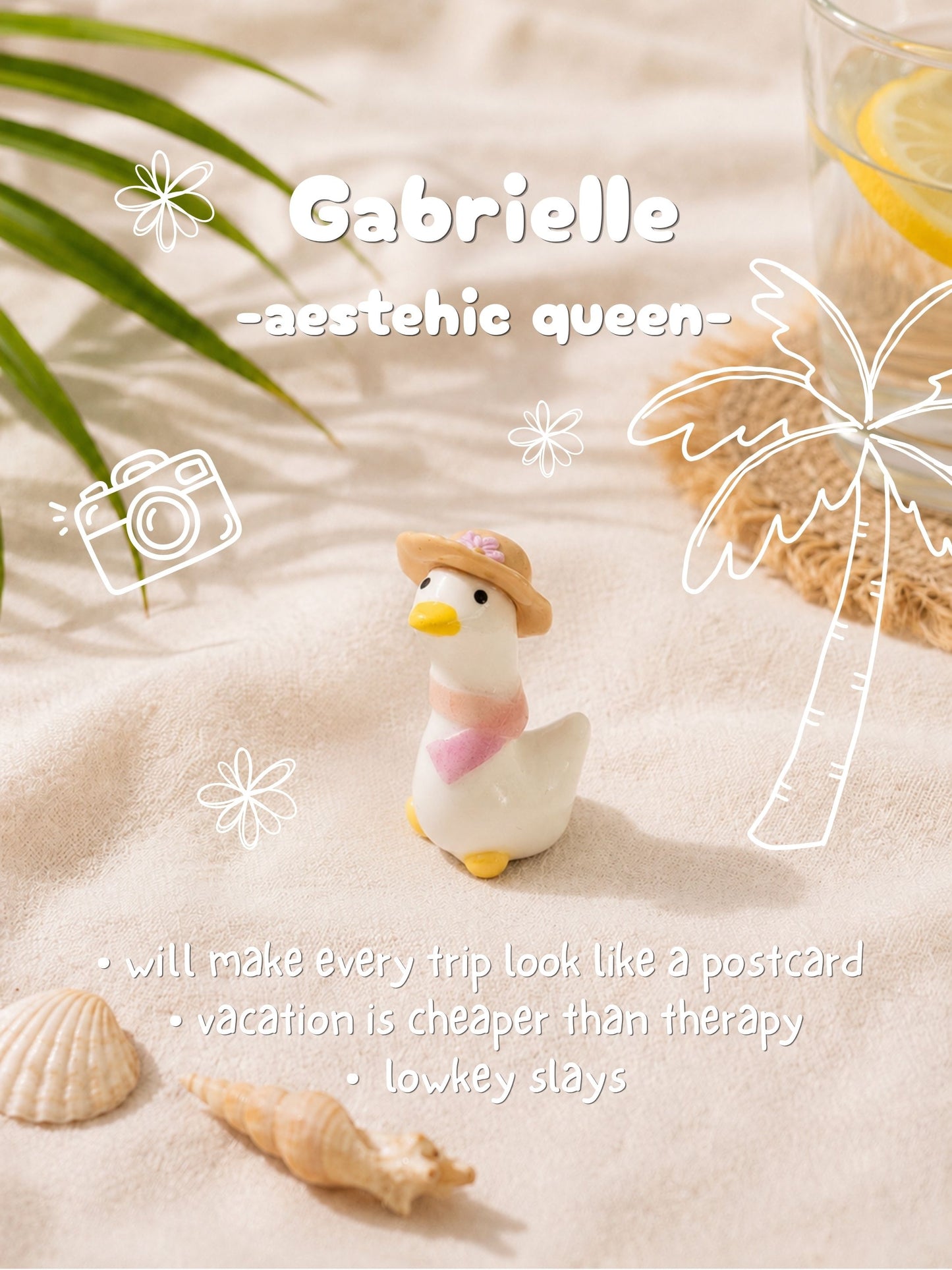 Silly Geese Figurine on Vacation 🌴
