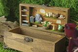 Wooden Owl Box with Miniature Forest Cabinet