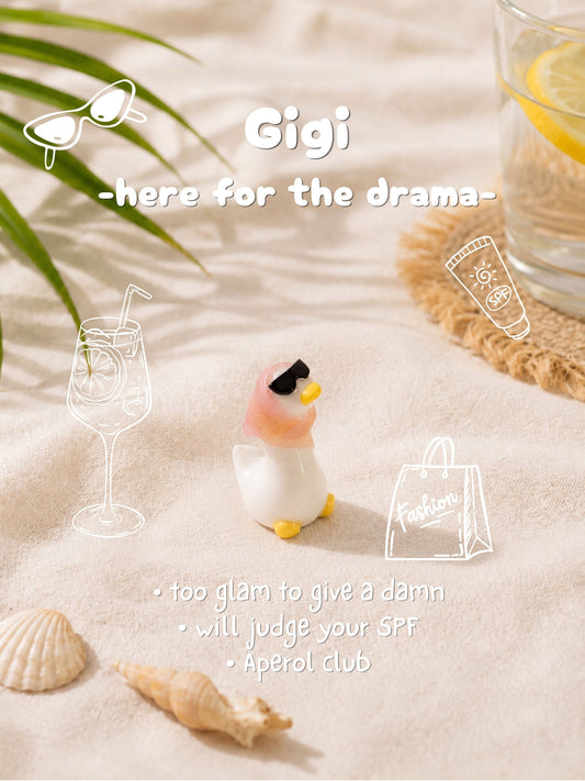 Silly Geese Figurine on Vacation 🌴