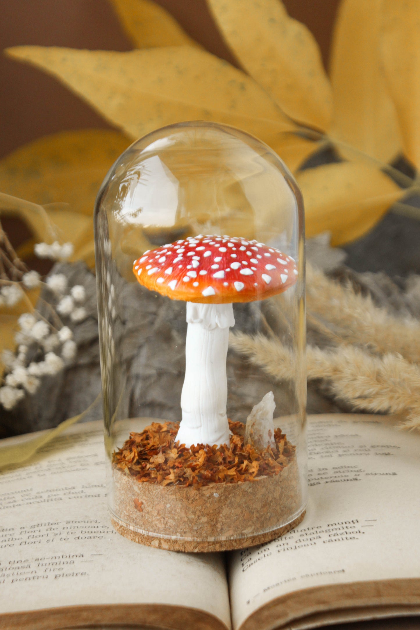 Amanita Muscaria Medium Terrarium with Citrine