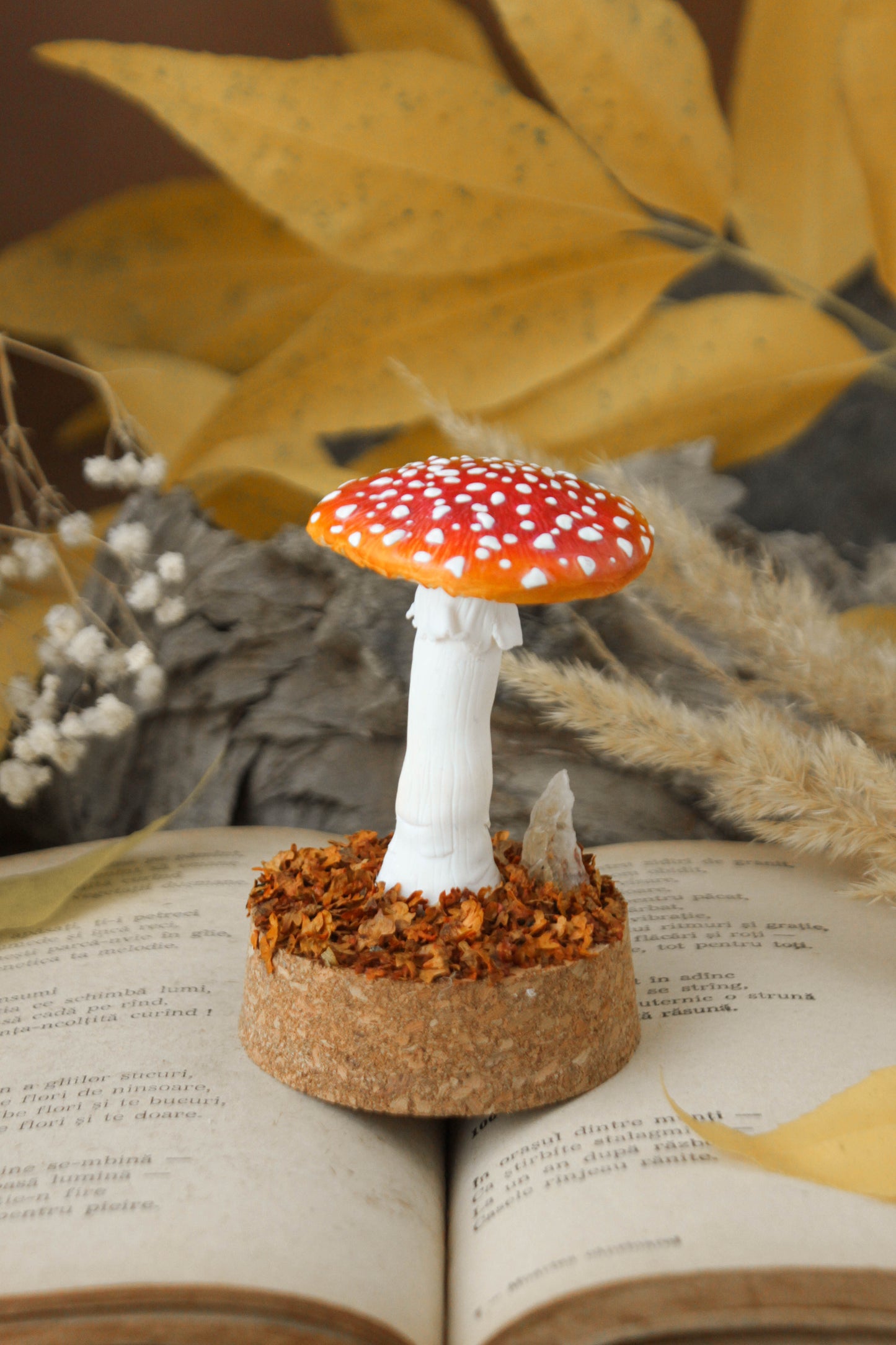 Amanita Muscaria Medium Terrarium with Citrine