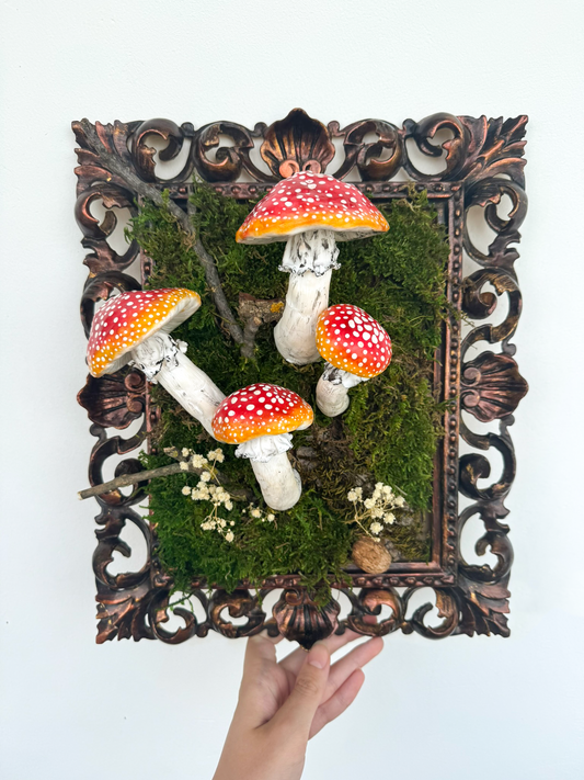 Original Sculpture: Amanita Muscaria Forest Artwork