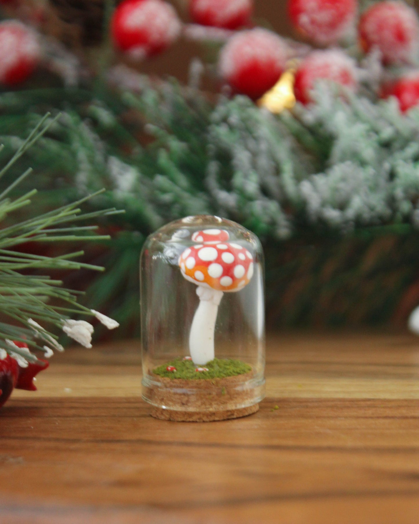 Amanita Terrarium Glass Dome