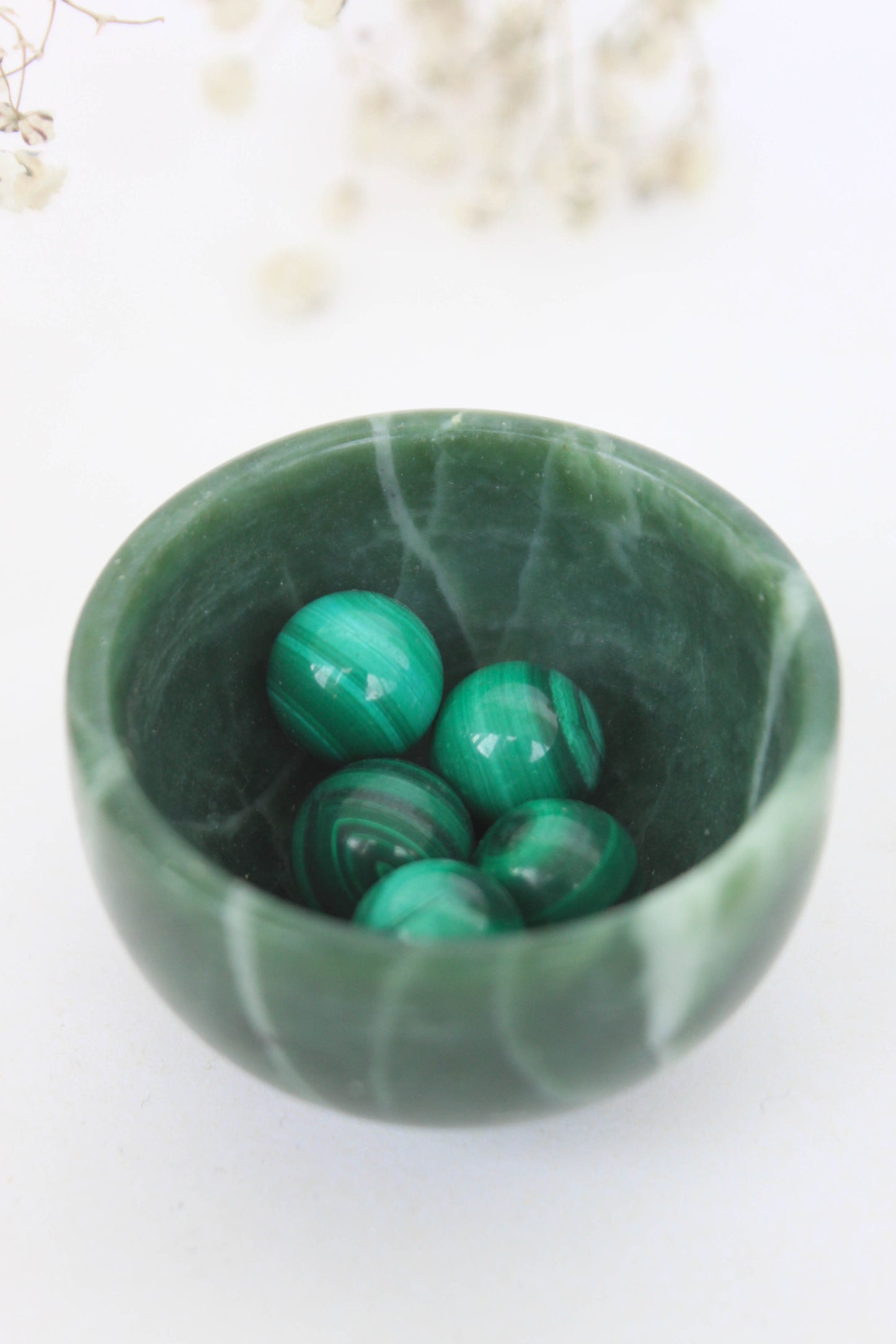 Mini Malachite Spheres