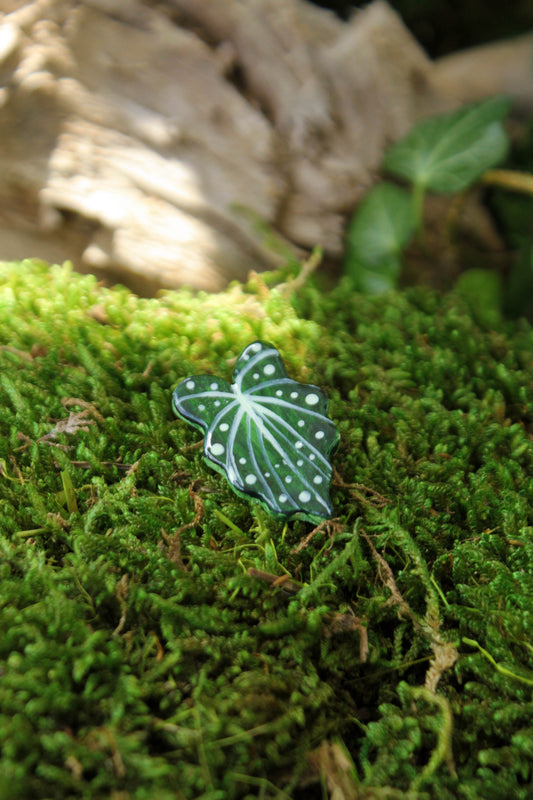 Spotted Begonia Leaf Pin