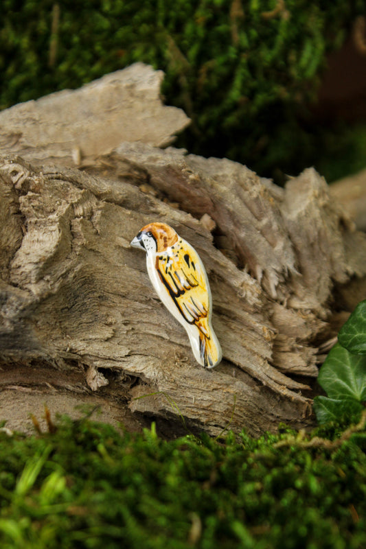 Sparrow Clay Pin