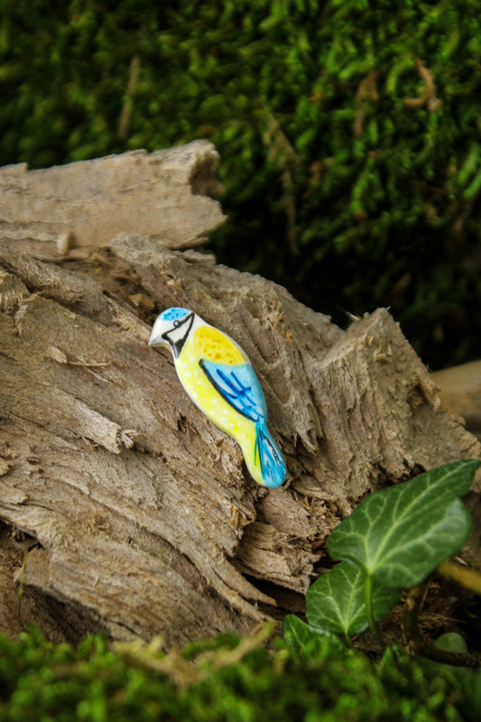 Eurasian Blue Tit Clay Pin