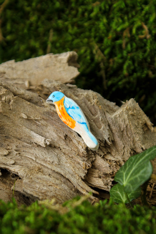 Eastern Bluebird Clay Pin