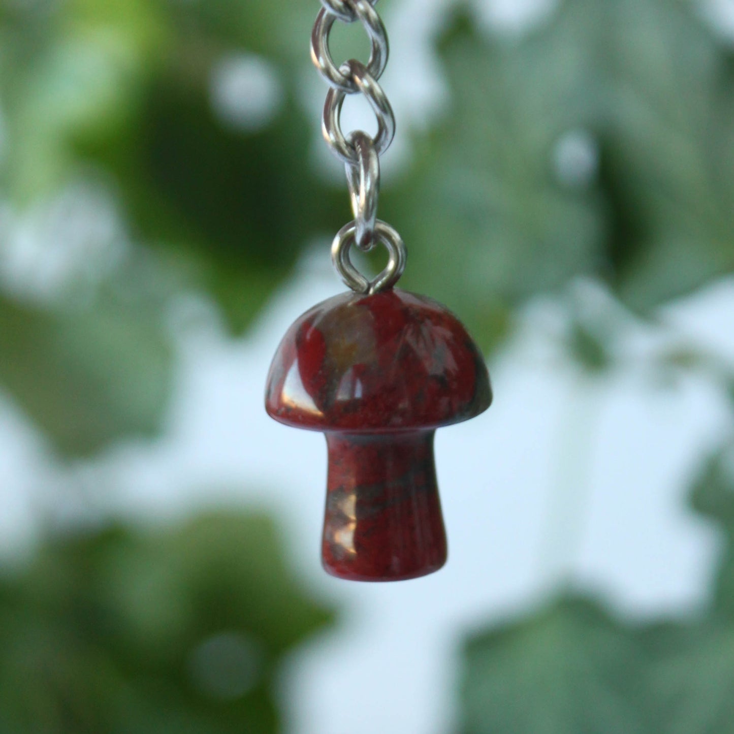 Crystal Mushroom Keychain