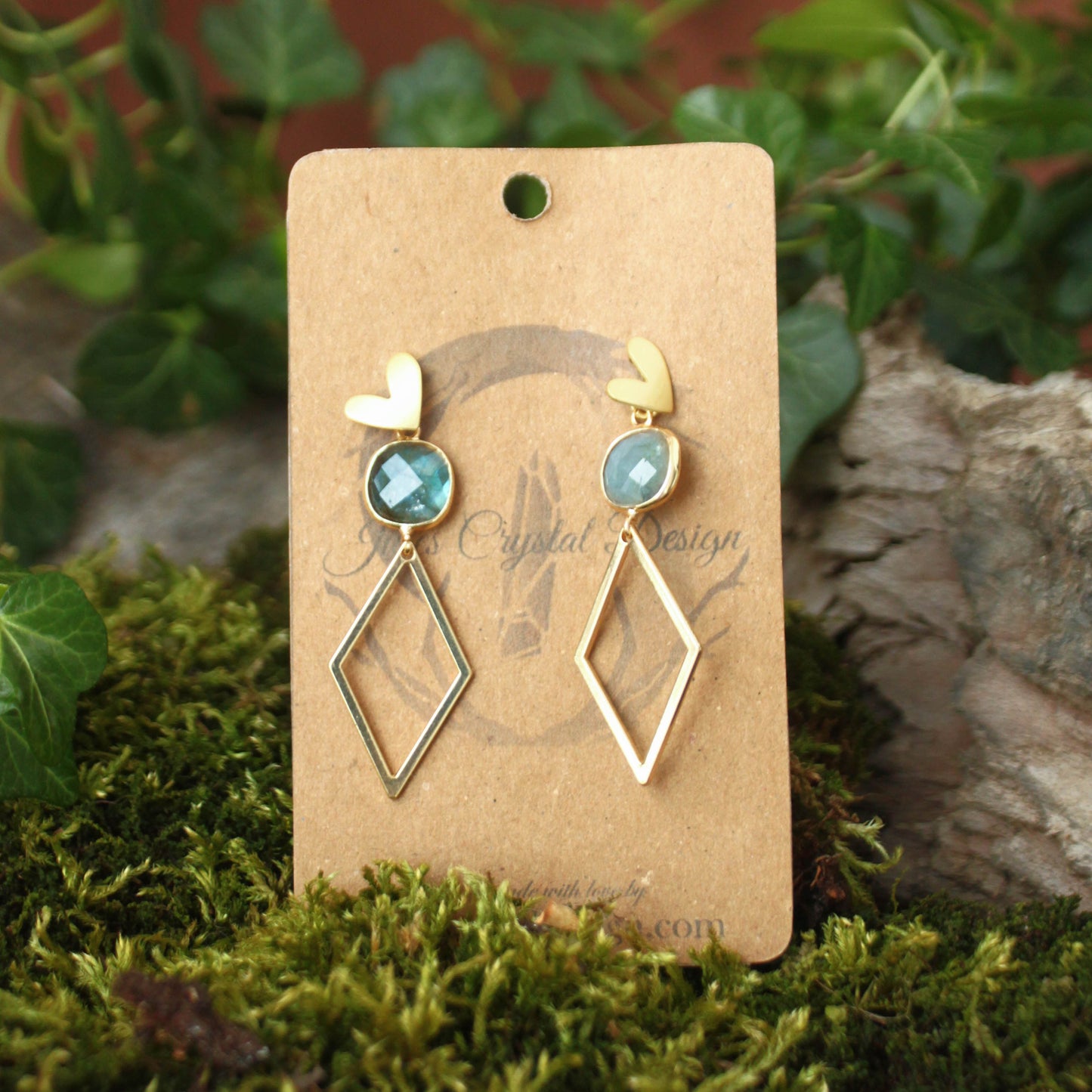 Labradorite Rhomb Earrings