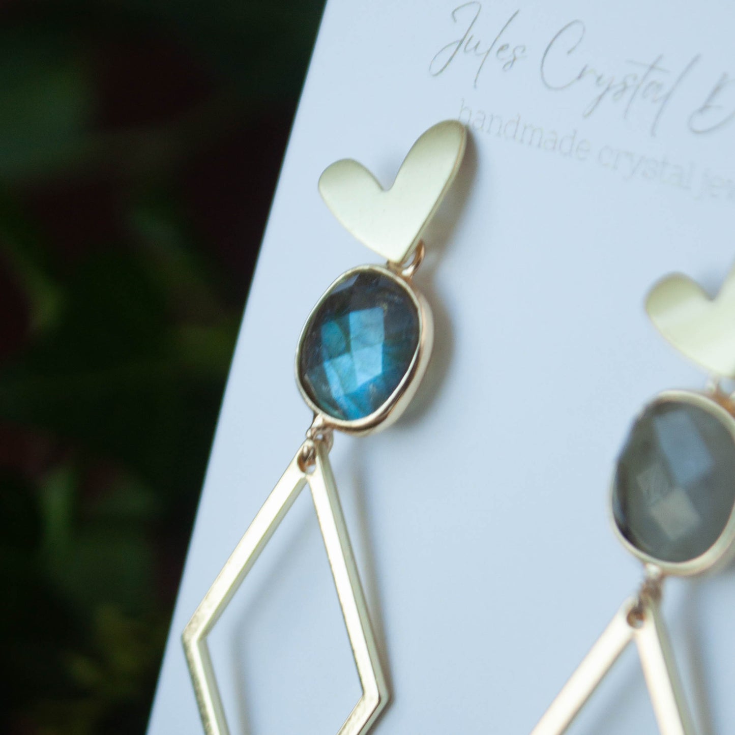 Labradorite Rhomb Earrings