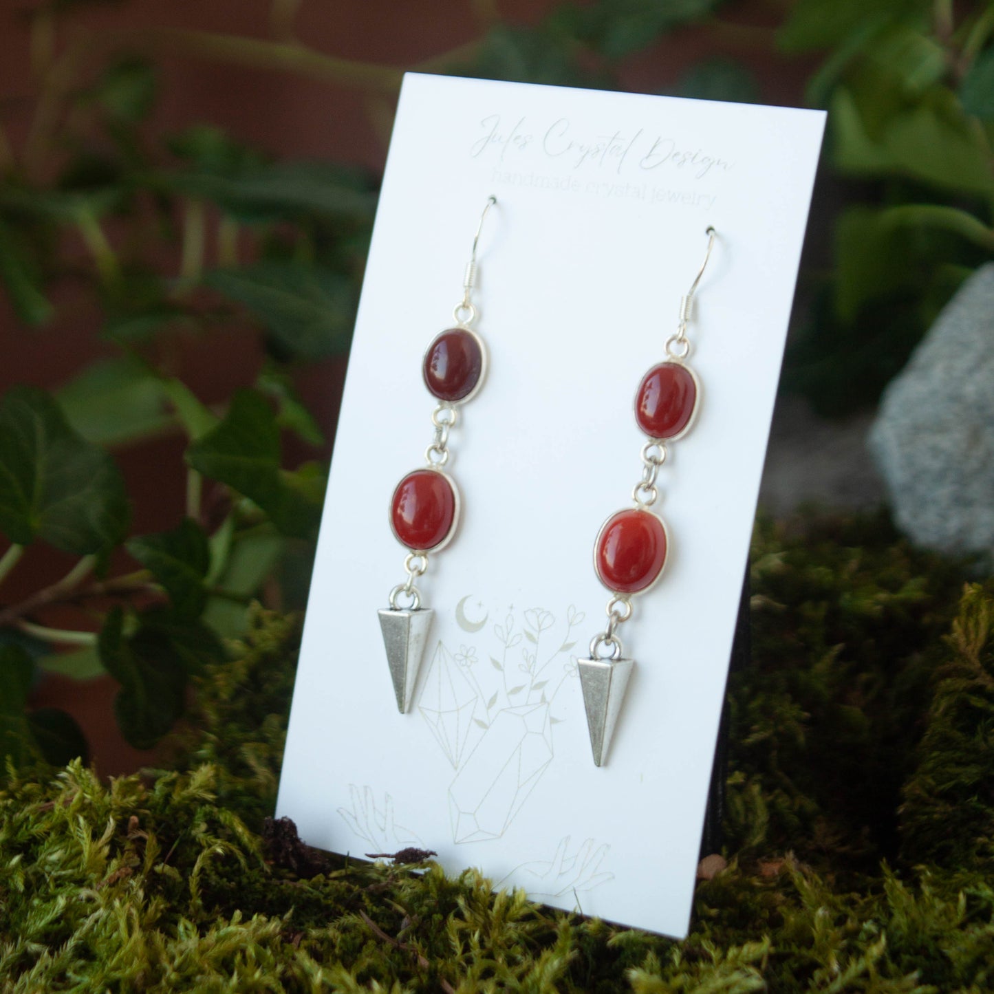 Silver Carnelian Earrings