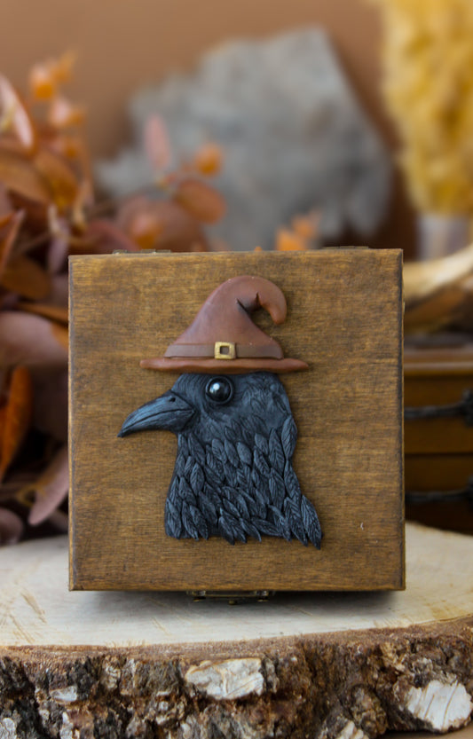 Crow Halloween Spooky Box