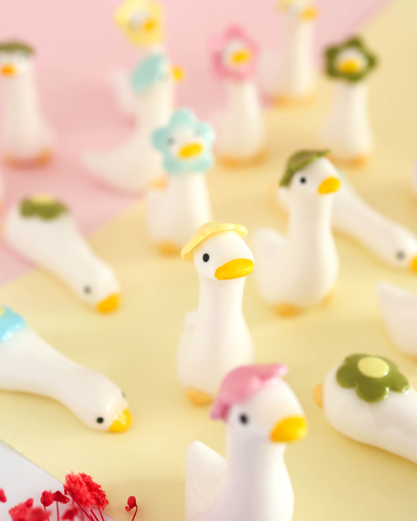 Flowering Goose Desk Friend Figurines