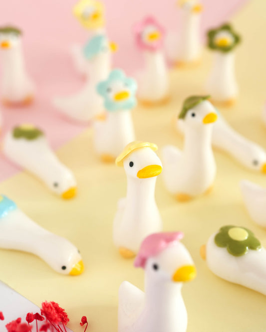 Flowering Goose Desk Friend Figurines