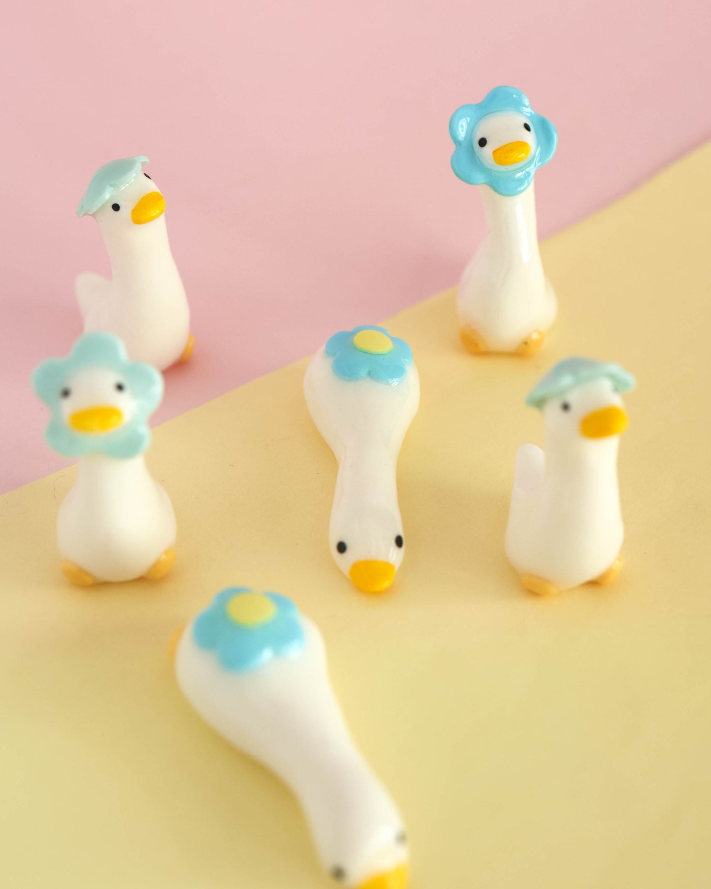 Flowering Goose Desk Friend Figurines