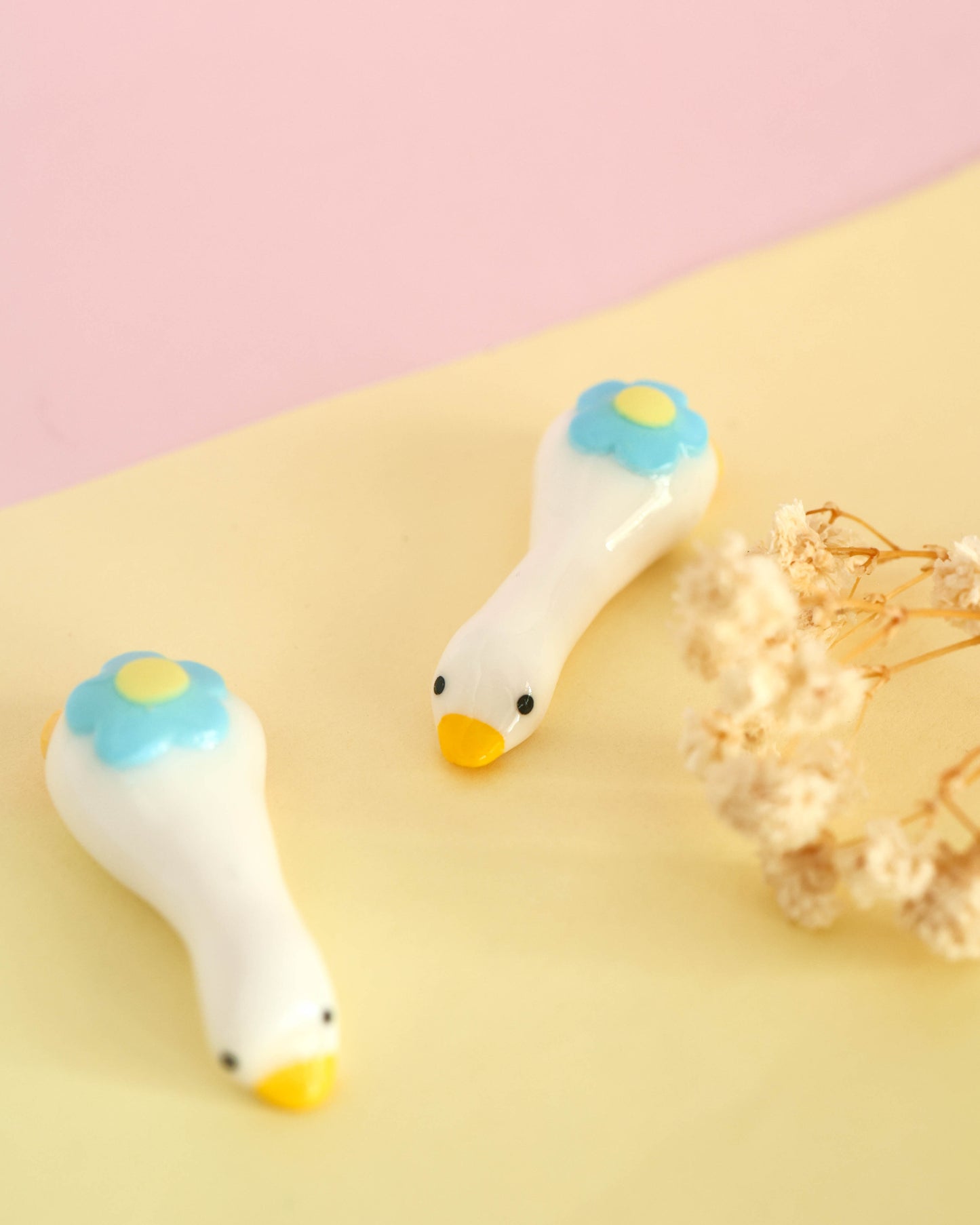 Flowering Goose Desk Friend Figurines